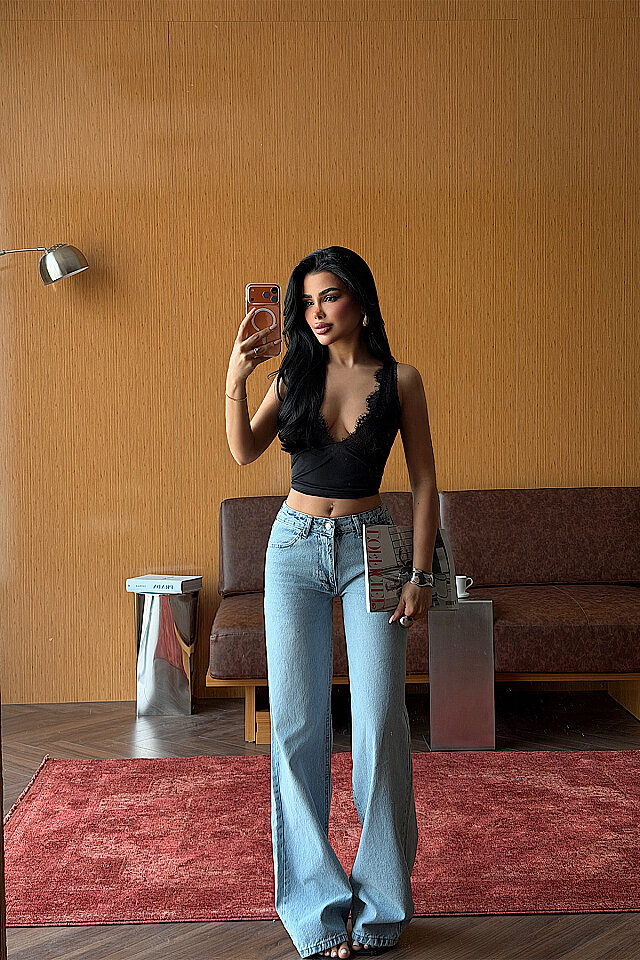 Mavi Yüksek Bel Jean ATE-5316 - 2