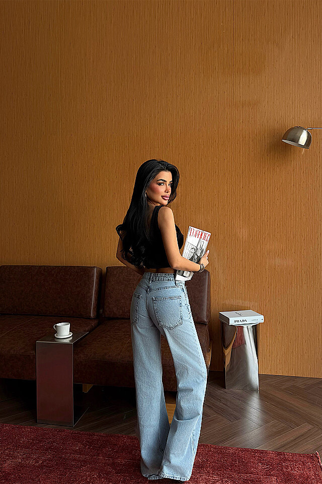 Mavi Yüksek Bel Jean ATE-5316 - 4