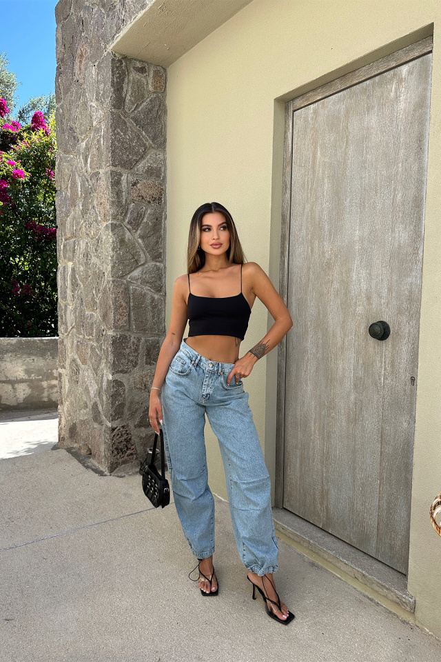 Mavi Yüksek Bel Jean ATE7359