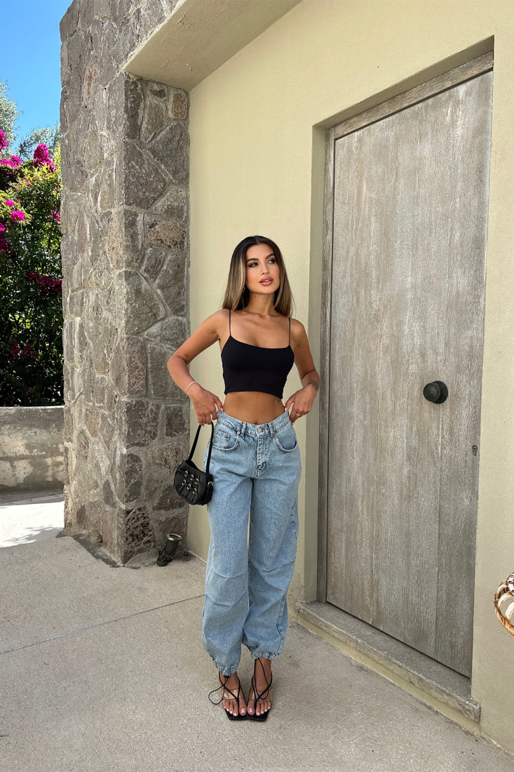 Mavi Yüksek Bel Jean ATE7359 - EYYO