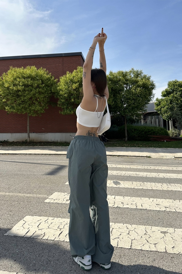 Mint Yeşili  Cep Detay Pantolon ATE7184