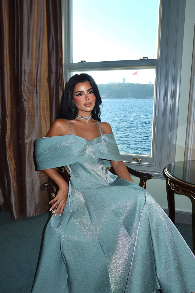 Mint Yeşili Midias Midi Boy Abiye ATE-3399 