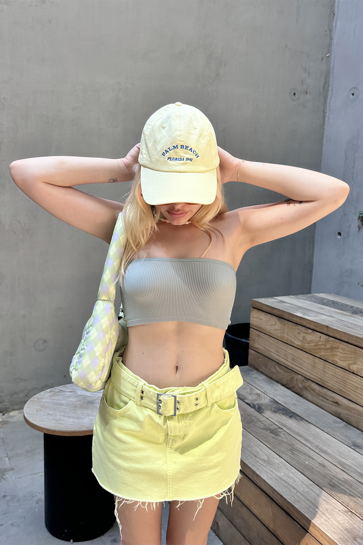 Mint Yeşili Straplez Crop Top - 4