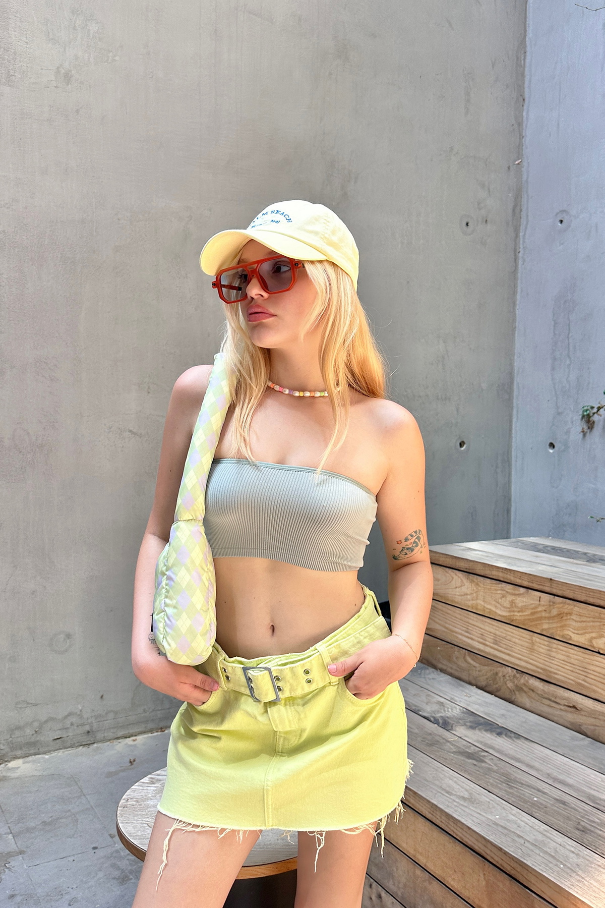 Mint Yeşili Straplez Crop Top - 5
