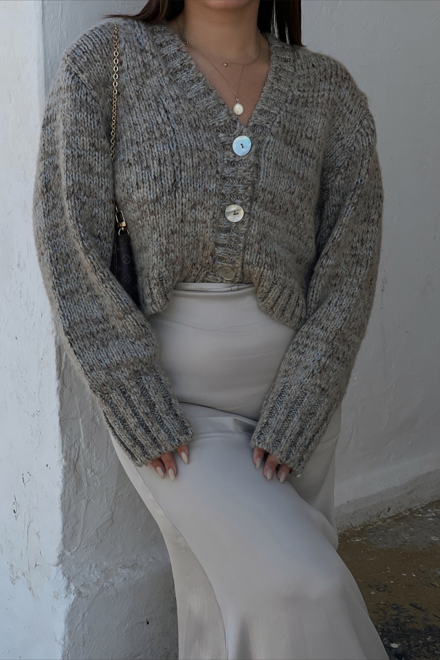 Mixed Buttoned Cardigan ATE2041 - 2