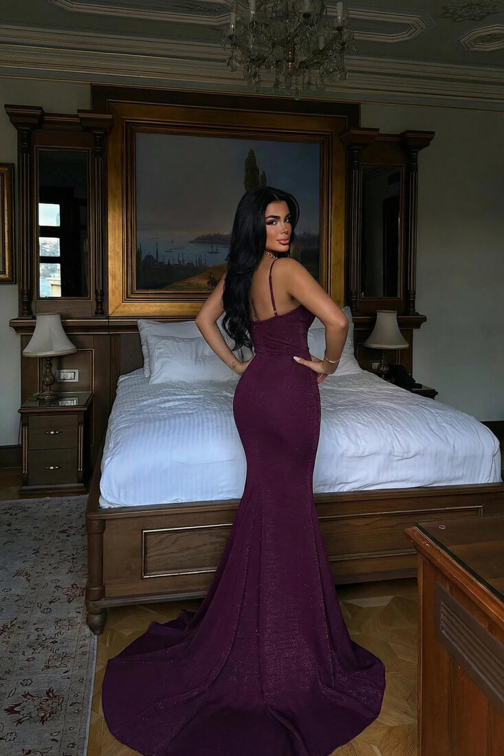 Mor Gorria elbise ATE-4472 - EYYO