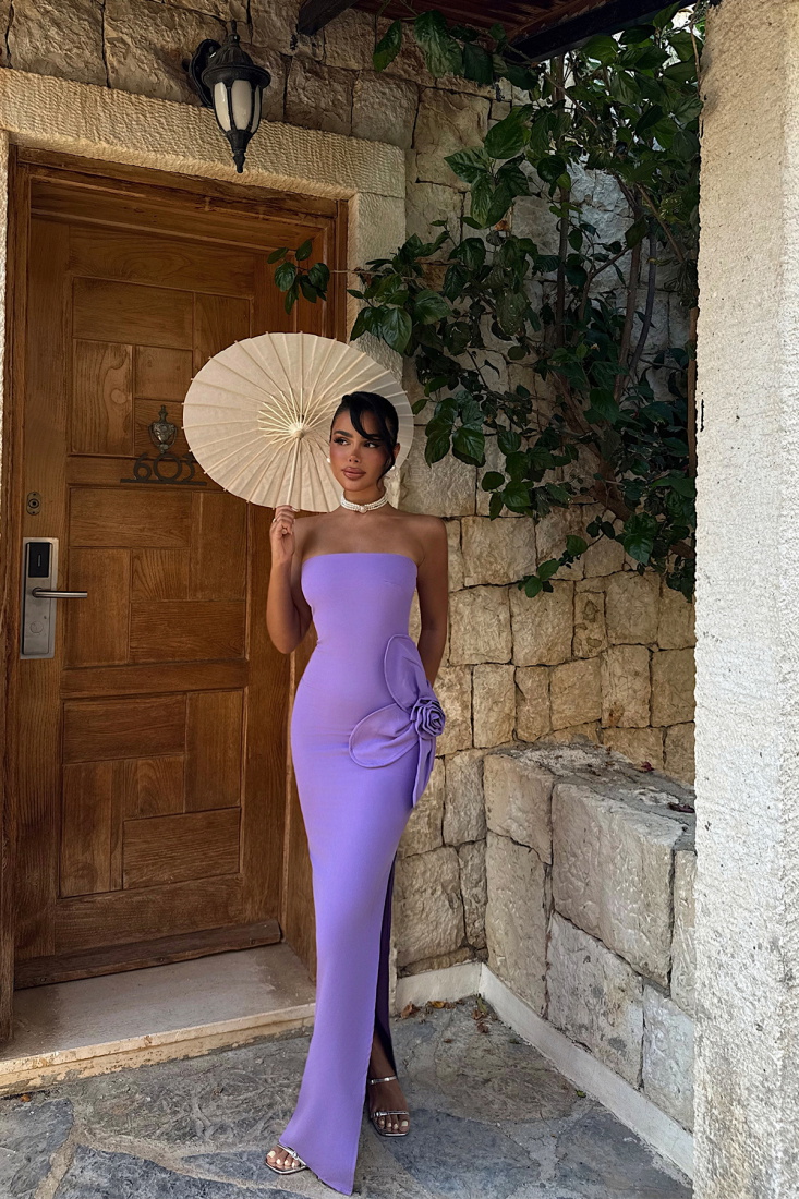 Mor Daysi Straplez Elbise ATE-3036 - EYYO