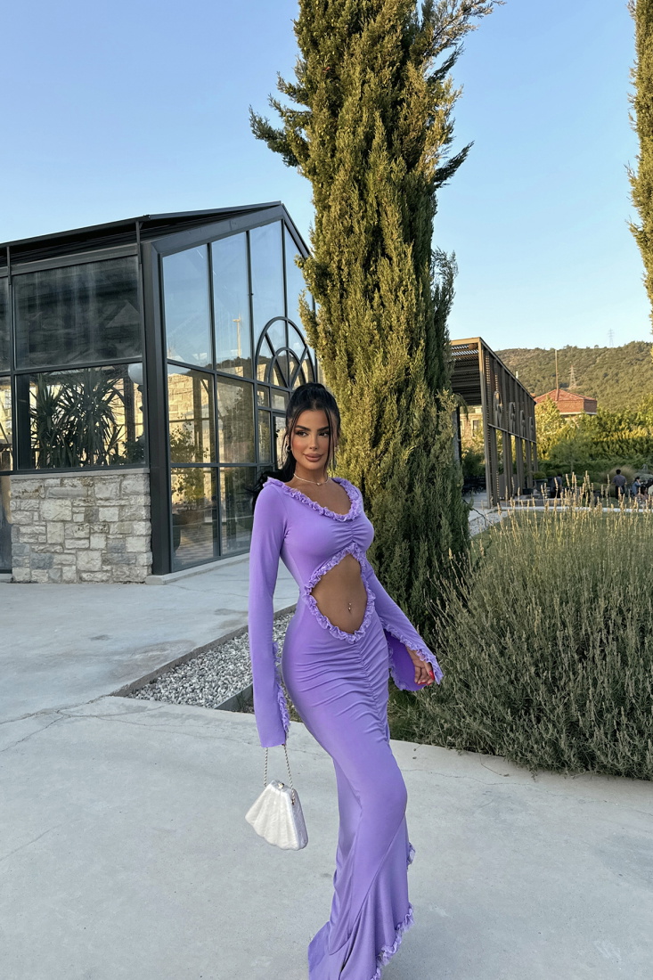 Mor Lotte Elbise ATE-1270 - EYYO