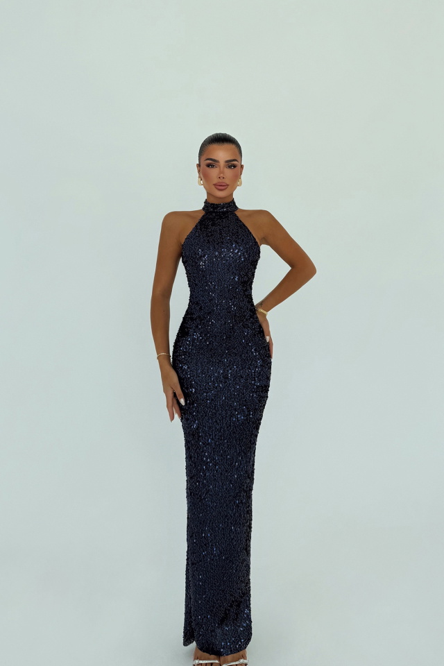 Mor Shion Payetli Elbise ATE-3044 - 6