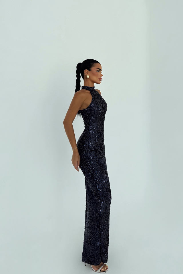 Mor Shion Payetli Elbise ATE-3044 - 7