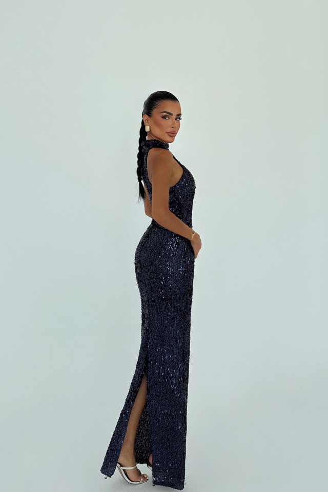 Mor Shion Payetli Elbise ATE-3044 - 8