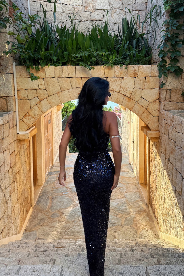 Mor Shion Payetli Elbise ATE-3044 - 5