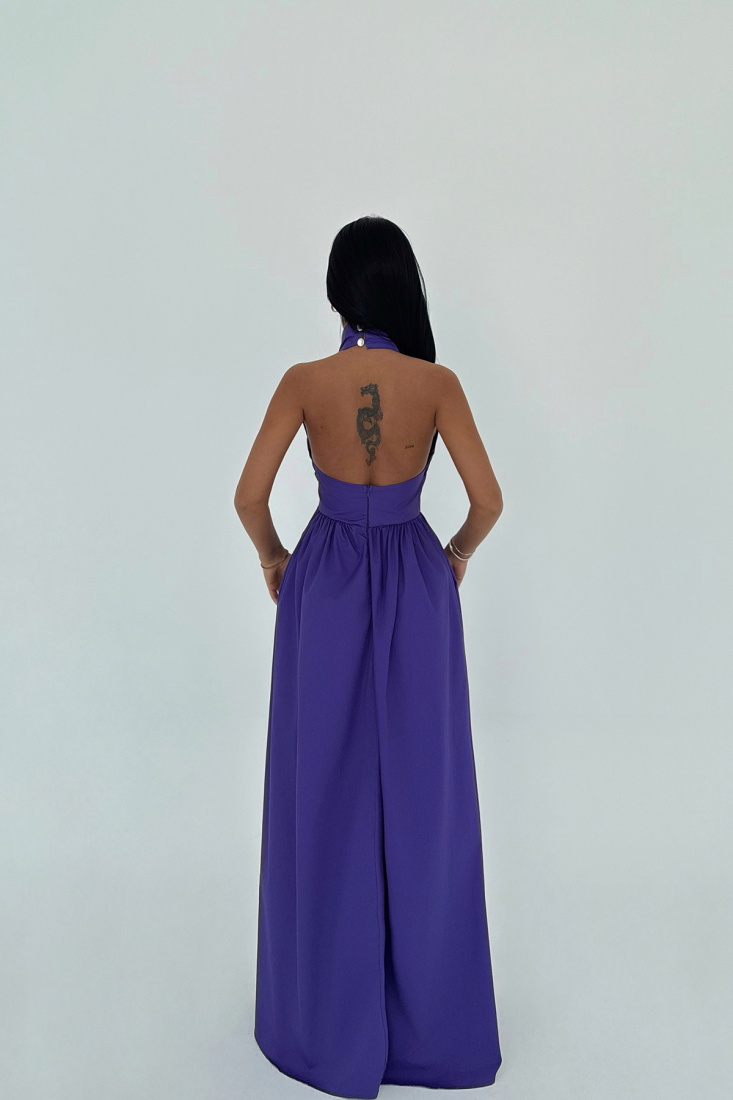 Mor Ramblas Uzun Elbise ATE-2696 - EYYO