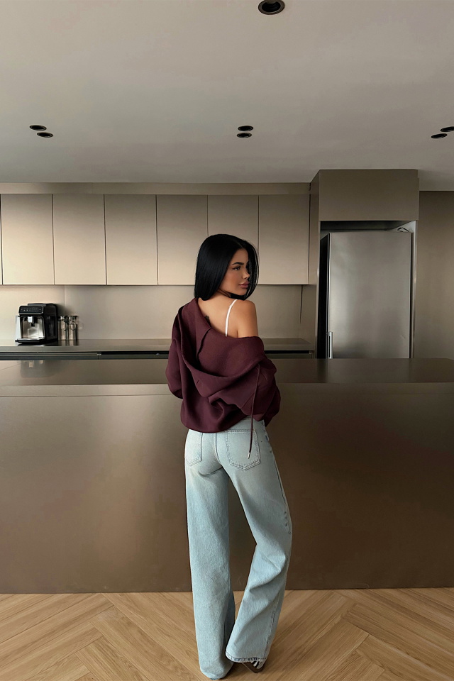 Mürdüm Medias Kapüşonlu Hırka ATE-4867 - 4