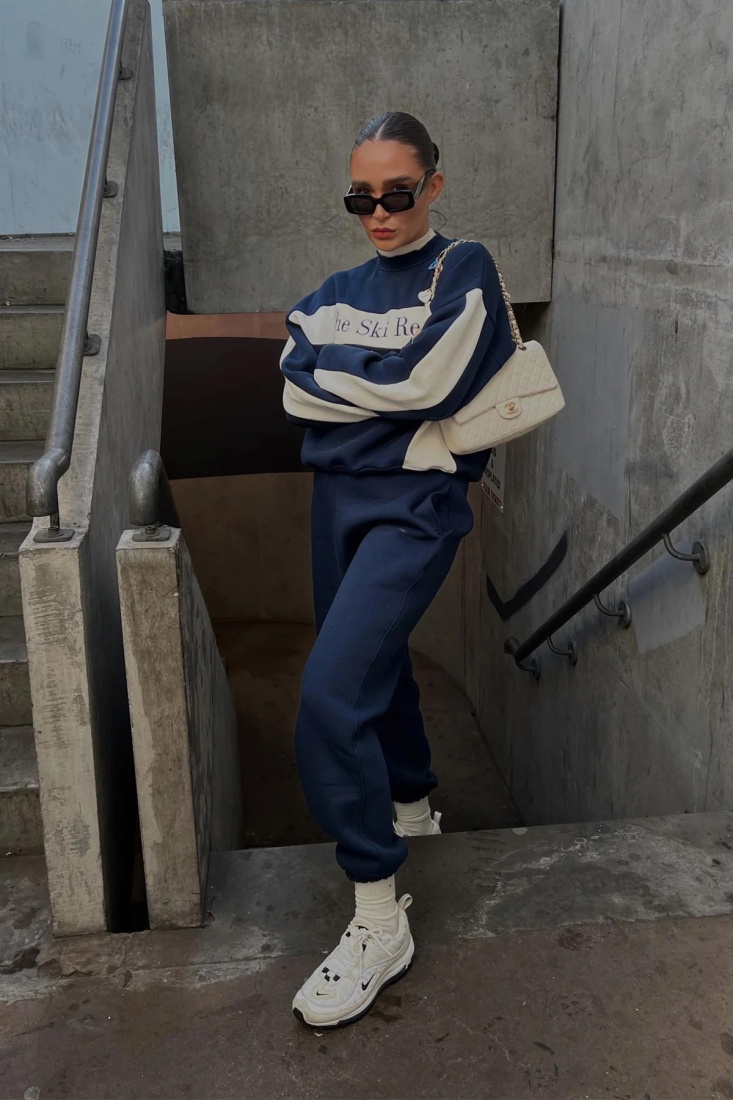 Navy Blue Printed Set ATE2146 - DEPPOT