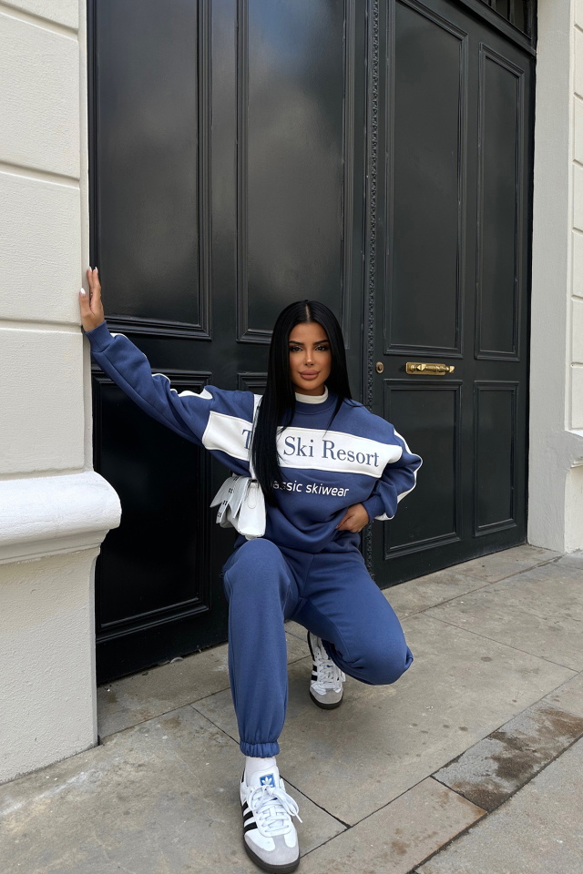 Navy Blue Printed Set ATE2146 - 8
