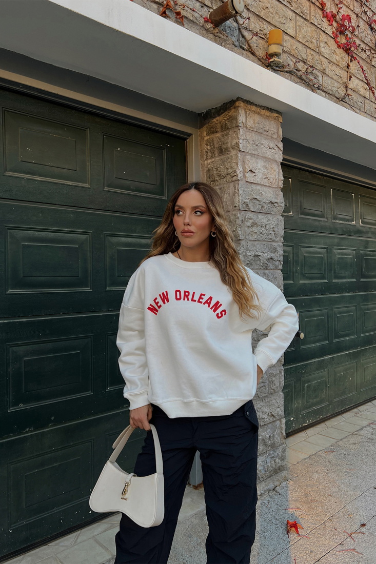 New Orleans Printed Oversize Sweat ATE2550 - EYYO