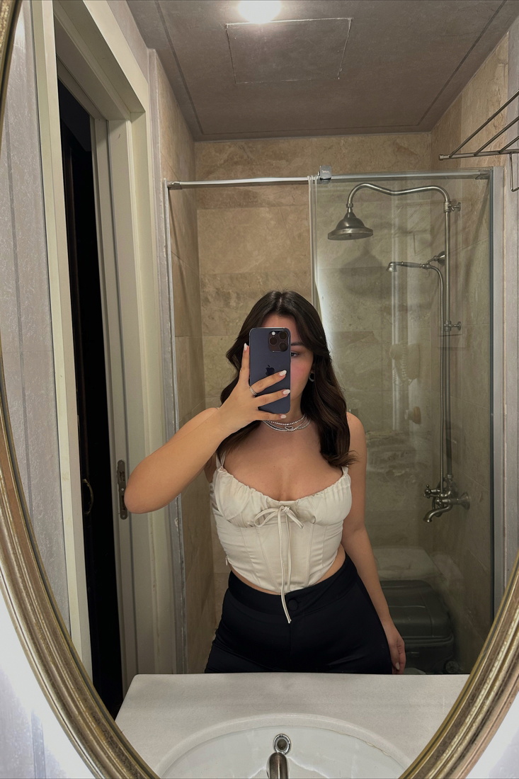 Önden Bağlamalı Crop Top ATE3586 - EYYO