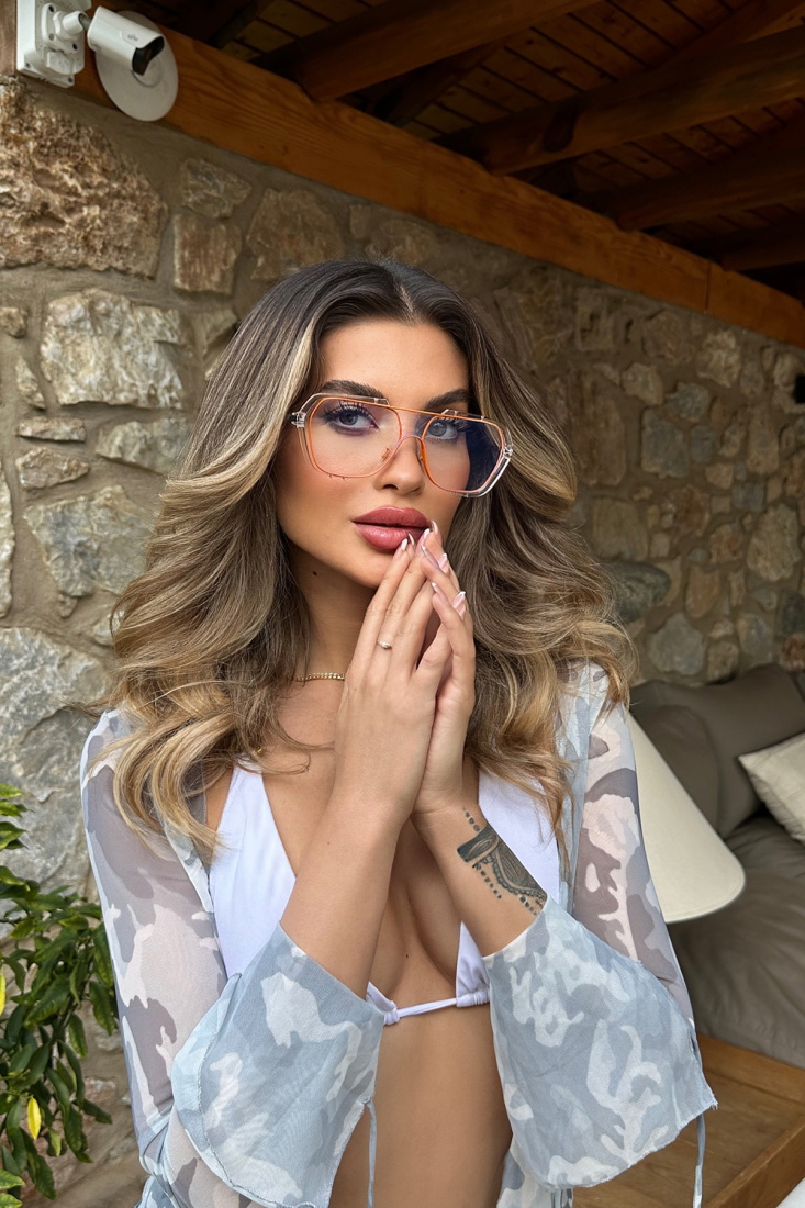 Orange Gradient Sunglasses ATE6425 - EYYO