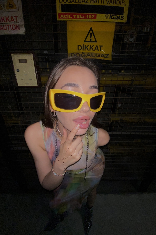 Orange Gradient Sunglasses ATEL39 - 6