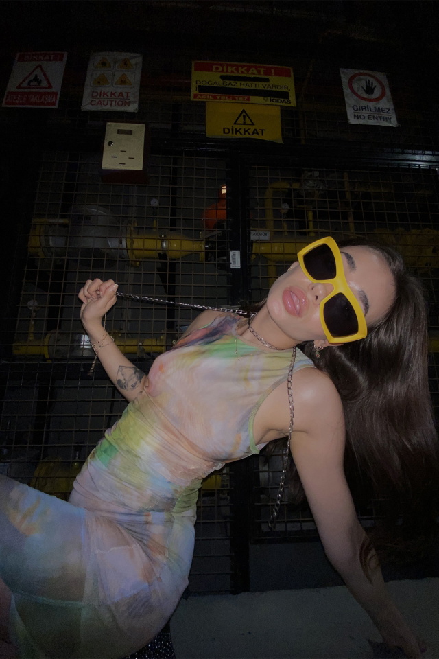 Orange Gradient Sunglasses ATEL39 - 9