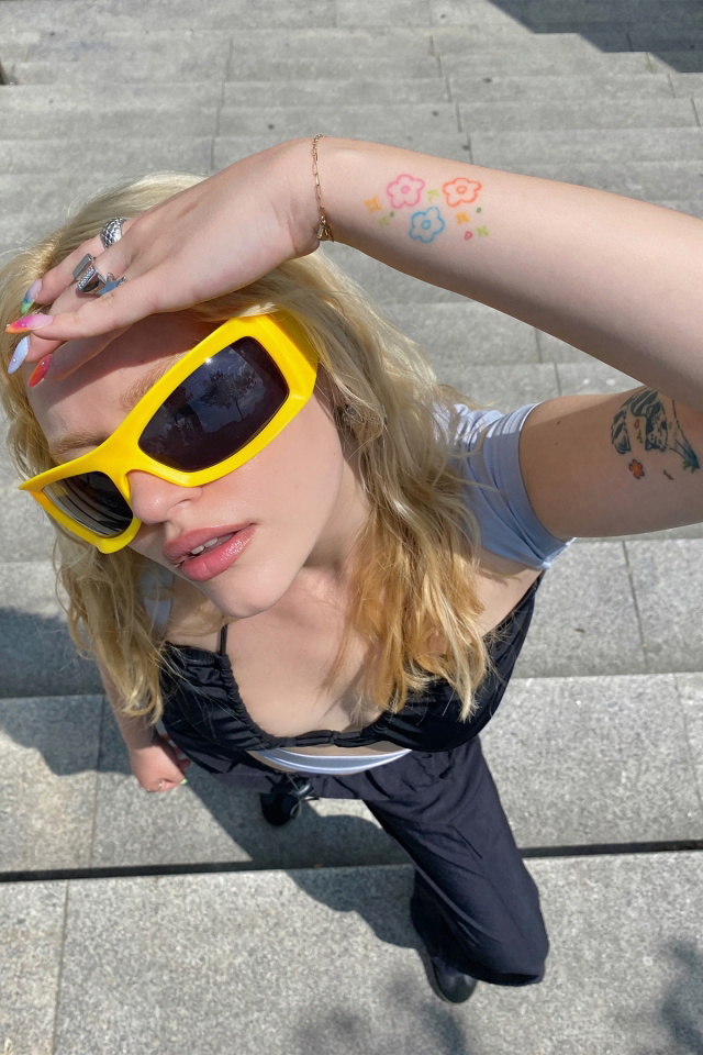 Orange Gradient Sunglasses ATEL39 - 4