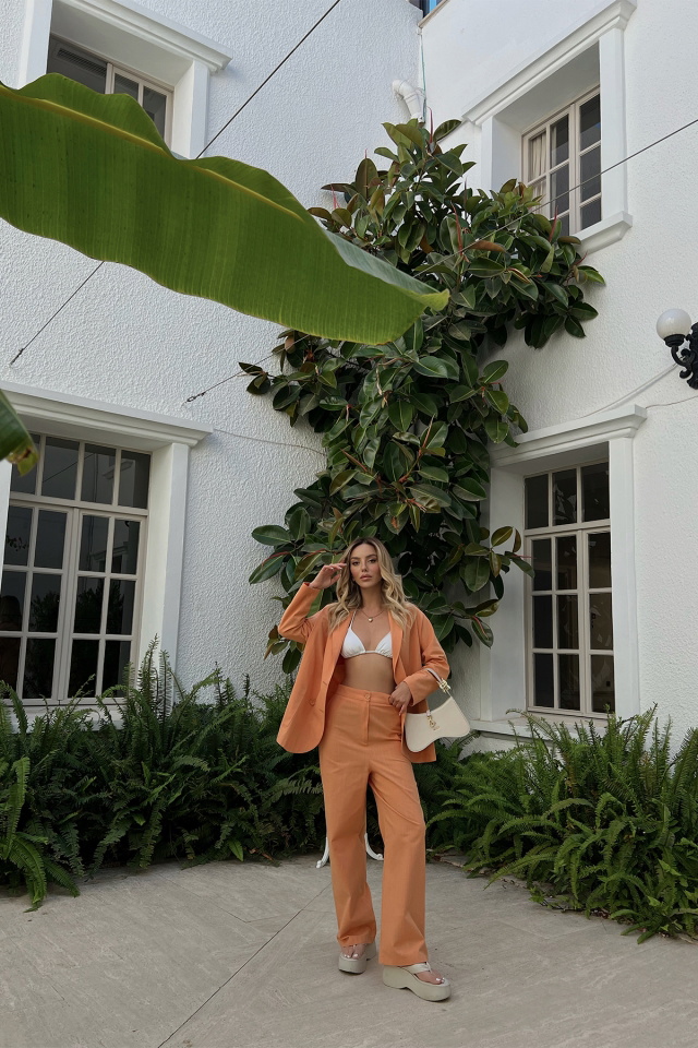 Orange Set With Pants ATE1624 