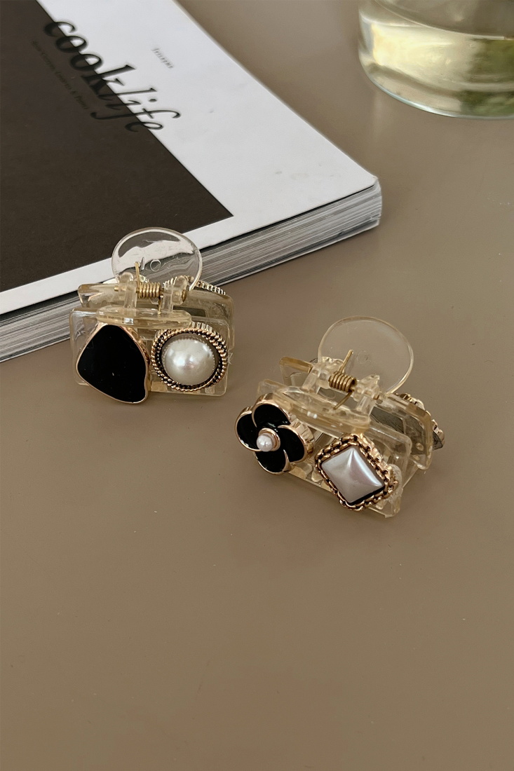 Pearl Flower Detail Clip Set AK9 - EYYO