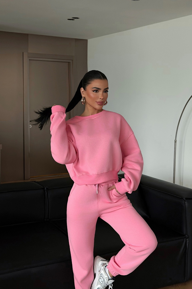 Pembe Basic Eşofman Takım ATE-4727 - 1