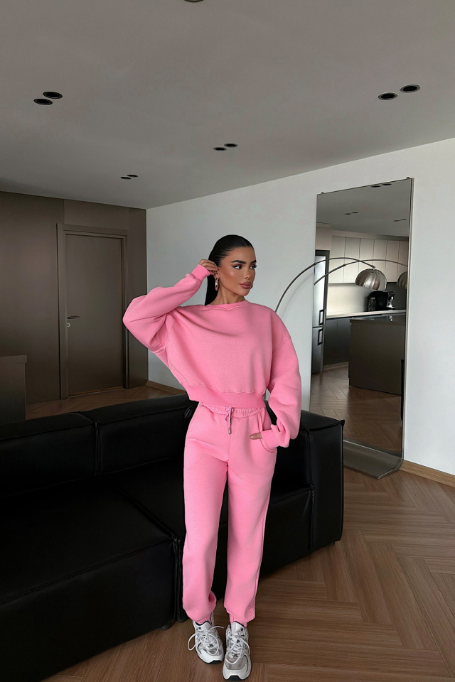 Pembe Basic Eşofman Takım ATE-4727 - 2