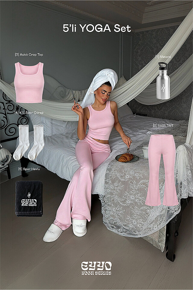 Pembe Bisu 5'li Yoga Set -