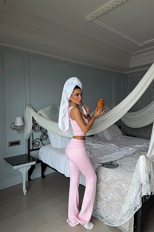 Pembe Bisu 4'li Yoga Set