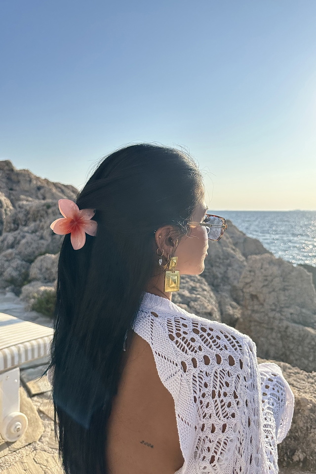 Pembe Çiçekli Lotus Toka ATEL2213 - 1