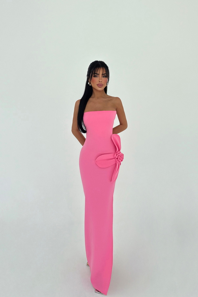 Pembe Daysi Straplez Elbise ATE-2926 - 1