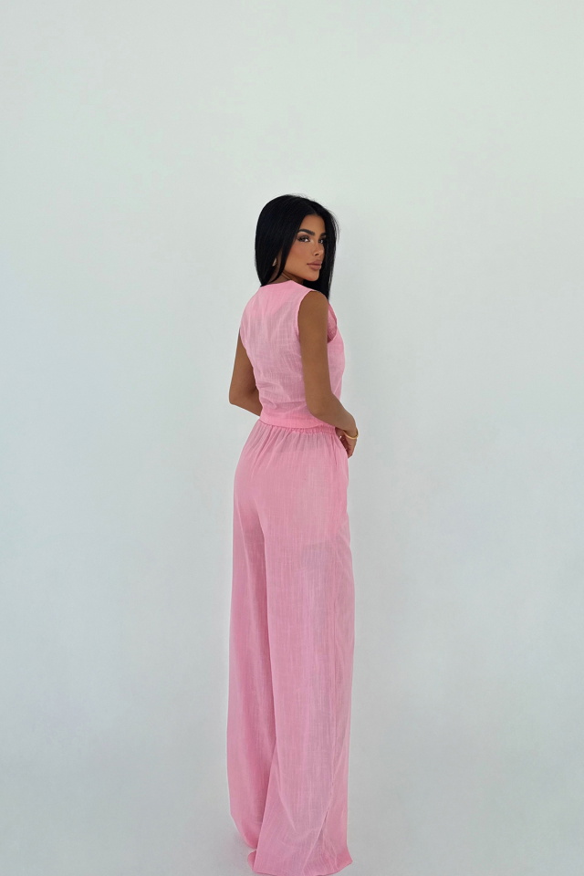 Pembe Eliza Keten Takım ATE-3166 - 3