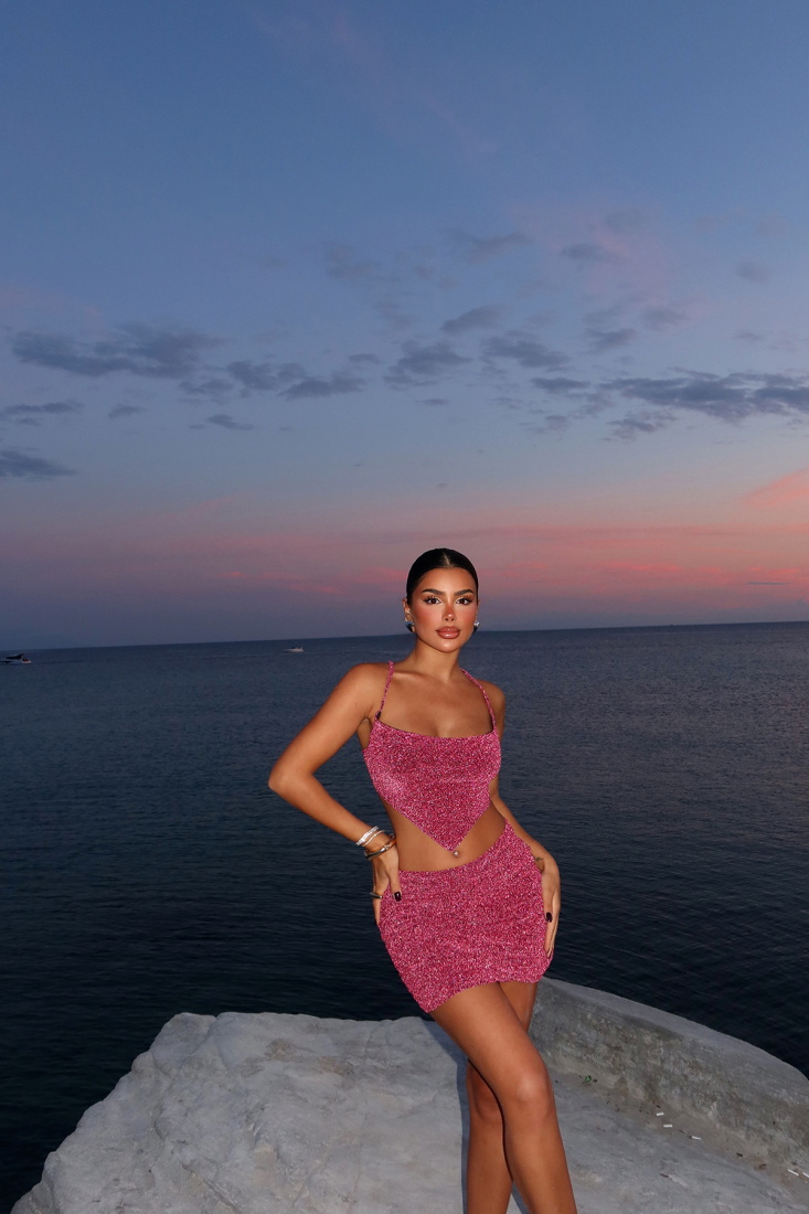 Pembe Nessa Parıltılı Takım ATE-1642 - EYYO