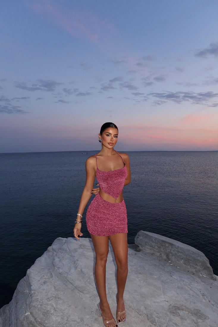 Pembe Nessa Parıltılı Takım ATE-1642 - EYYO