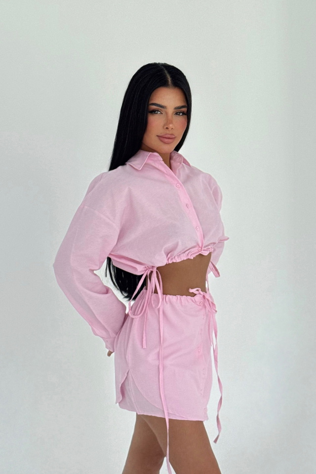 Pembe Beyla Gömlek Takım ATE-1693 - 2