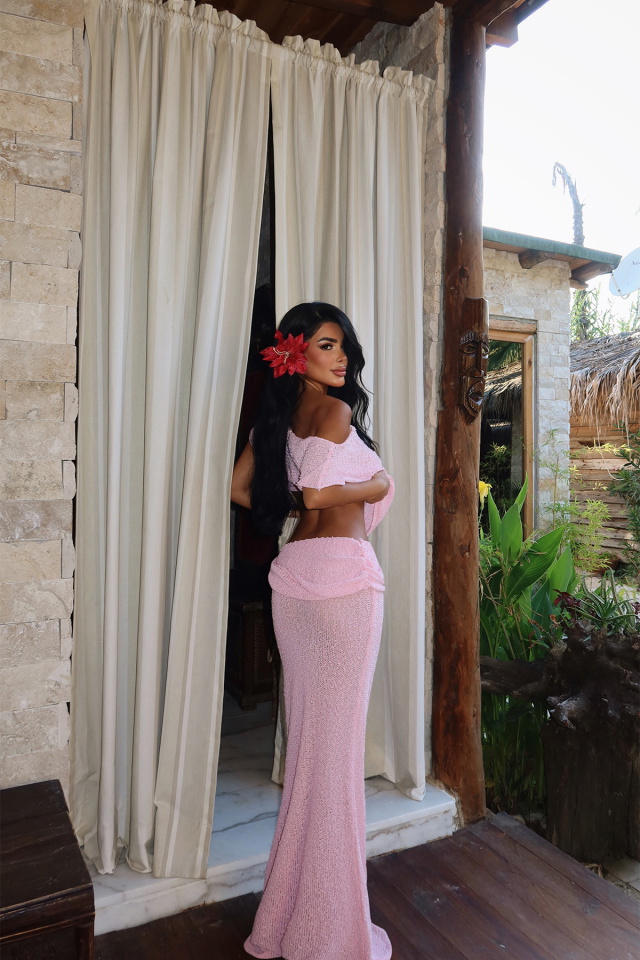 Pembe Lilaea Triko Takım ATE-3220 - 4