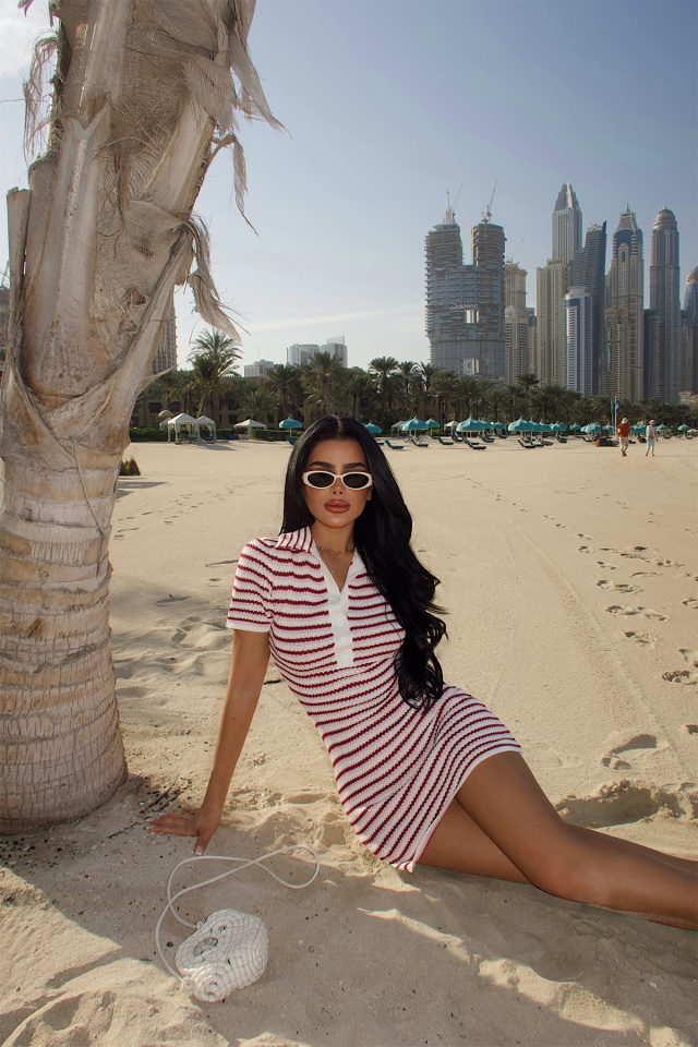 Pembe Gömlek Yaka Mini Elbise ATE-5203 - 3