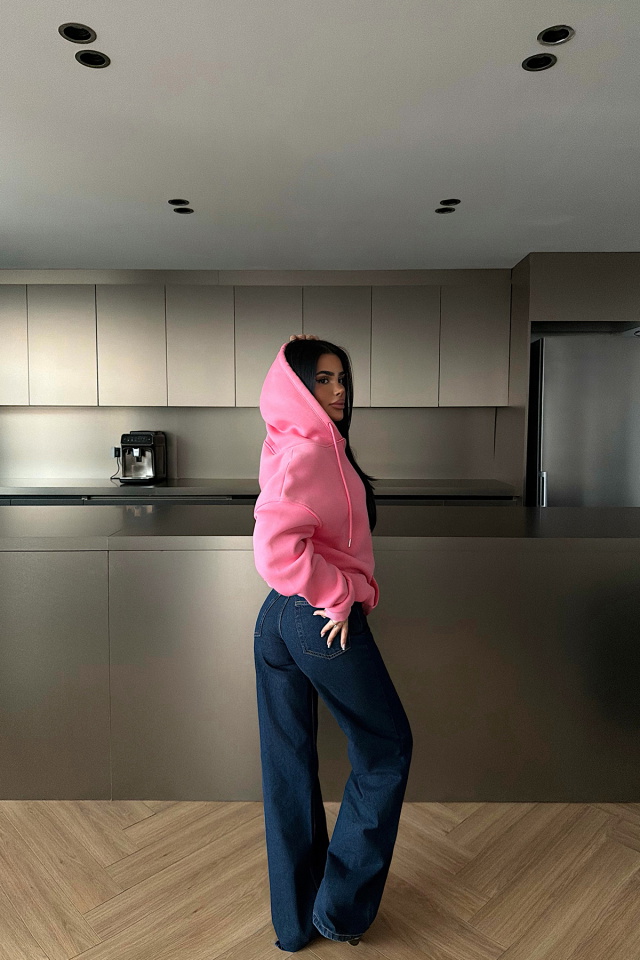 Pembe Medias Kapüşonlu Hırka ATE-4862 - 4