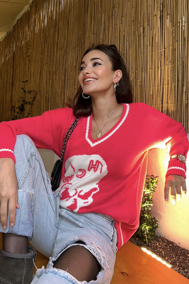 Pembe Önü Baskılı Kazak ATE3051 - 3