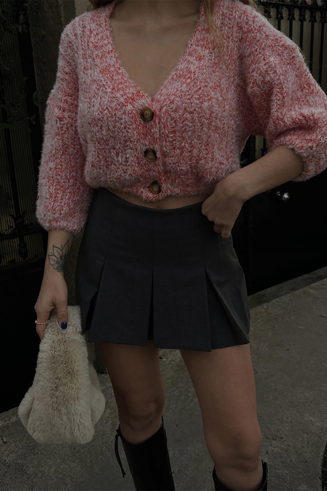 Pembe Önü Düğmeli Hırka ATE3170 - 6