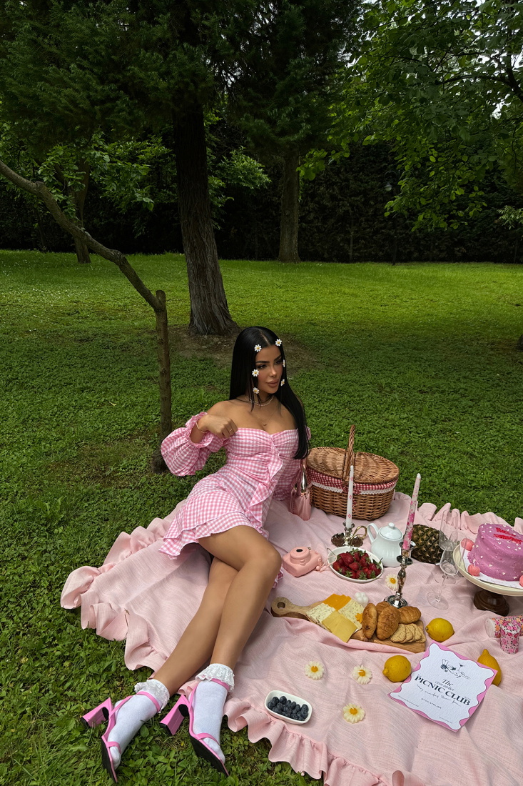 Pembe Jolanda Pötikare Elbise ATE-1079 - EYYO