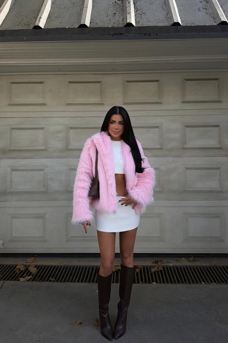 Pembe Rufina Kürk ATE-3863 - EYYO