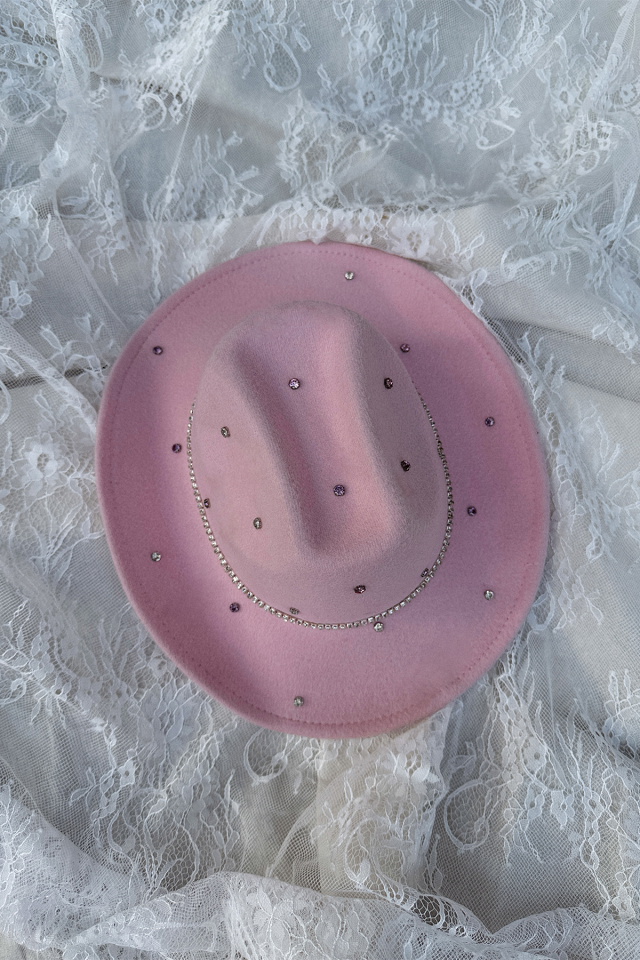 Pembe Taş Detay Kovboy Şapka ATE-1841 - 2