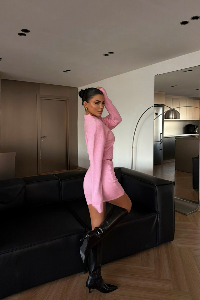 Pembe Kourty triko takım ATE-4627 - 4