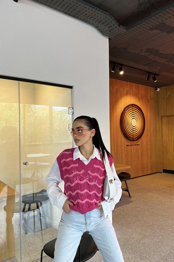 Pembe Triko Süveter ATE3478 - EYYO