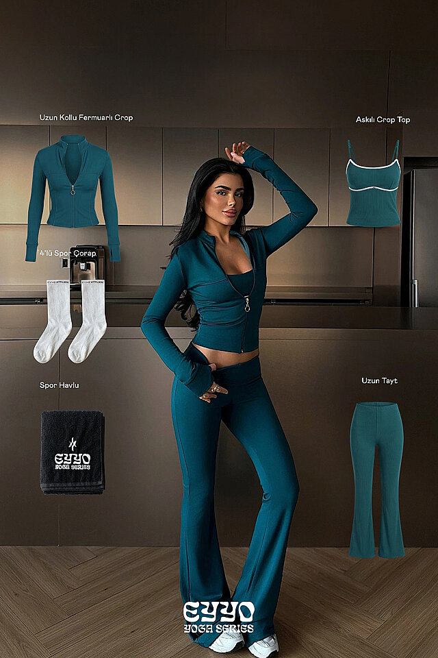 Petrol Yeşili 5'li Yoga Set -