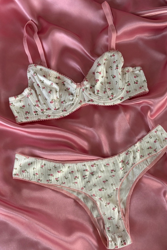 Pink Flower Pattern Underwear ATE-2870 - 1